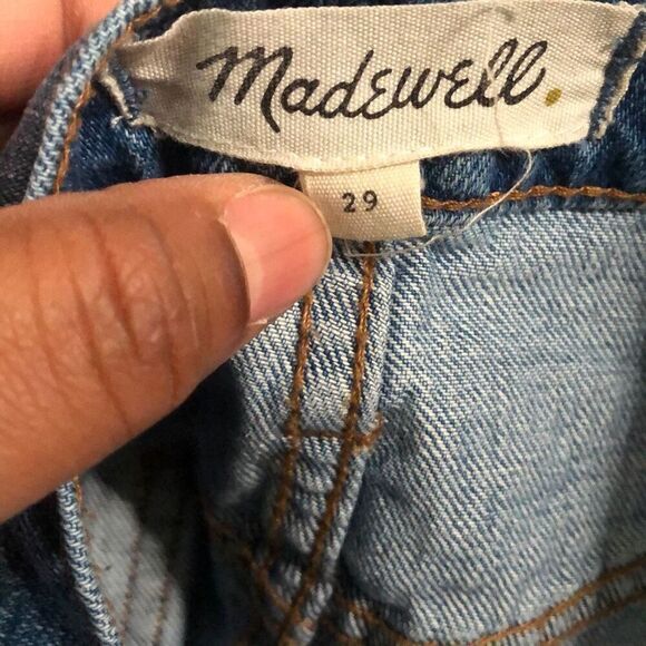 Madewell Womens Denim Mini Skirt Size 29 A-line Country Casual Summer Grunge - Picture 7 of 7